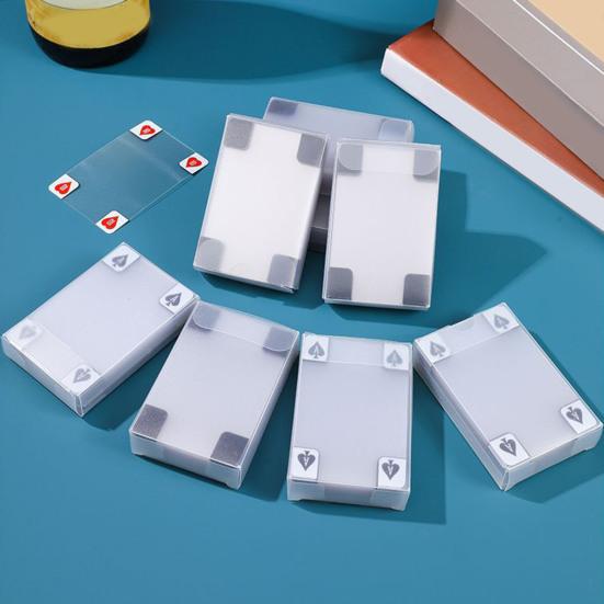 54 Stück/Set Klare Pokerkarten Wasserdicht PVC Transparentes Kartendeck Kinder Erwachsene Familienabend Mehrspieler Interaktiv Klassisches Karten-Brettspiel