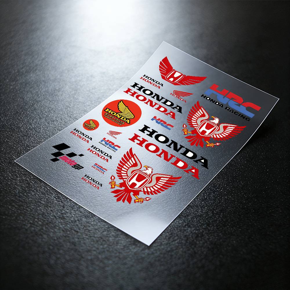 For Honda Waterproof Reflective Motorbike Stickers Easy Peel Removable Decals For Motorcycle Car