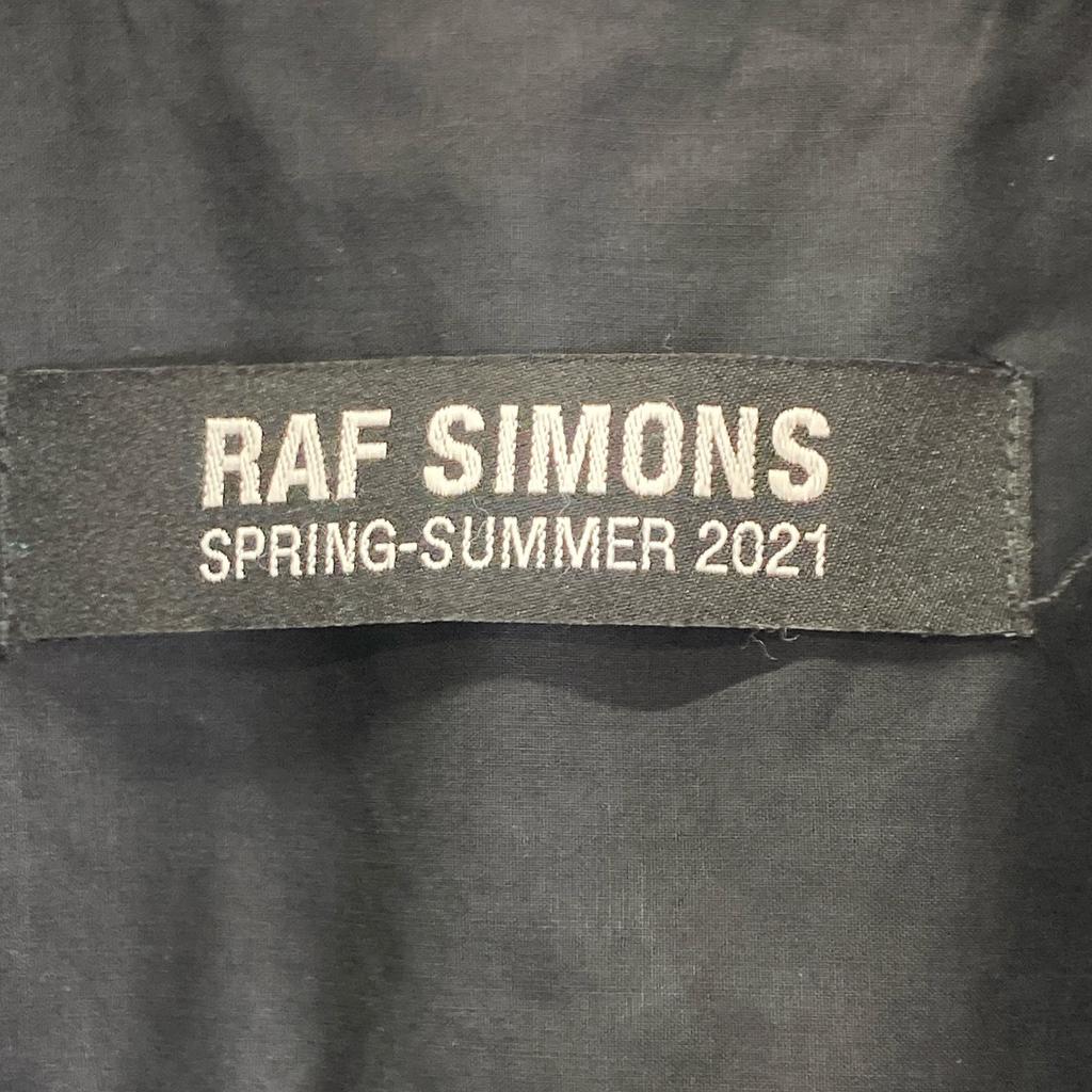 Raf Simons Black 211-M280 Patched Boxy Fit Shirt 21 Stainless Steel Tops 44 blackUsed