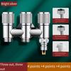Heavy Duty 1 In Three Out Water Diversion Valve Separate Rotary Switch Control Compatible with Bathroom Toilet Bidet Sprayers