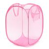 Folding Dirty Clothes Laundry Sorting Basket Bathroom Mesh Storage Bag Frame Bucket Laundry Organizers Storage Pouch