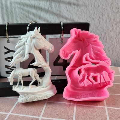 3D Pferd, Ente, Alpaka, Dinosaurier Tier Serie Gipsfigur Silikonform DIY Zement Gips Dinosaurier Tierform