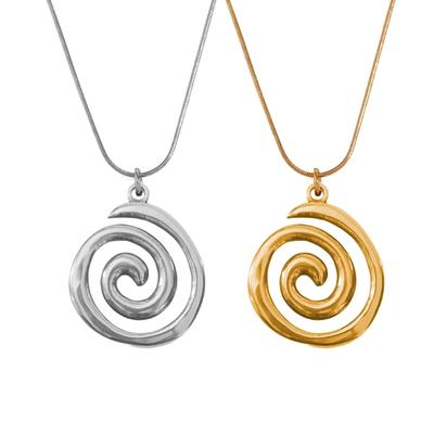 Wirbel Anhänger Halskette Runder Kreis Schlüsselbeinkette Accessoire Verstellbare Länge Choker Einzigartiger Schmuck für Frauen Mädchen