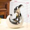 Creative Ceramic Vase Abstract Irregular Folds Handmade Spiral Porcelain Vase Ceramic Handicrafts Flower Vases Flowerpot Vases P