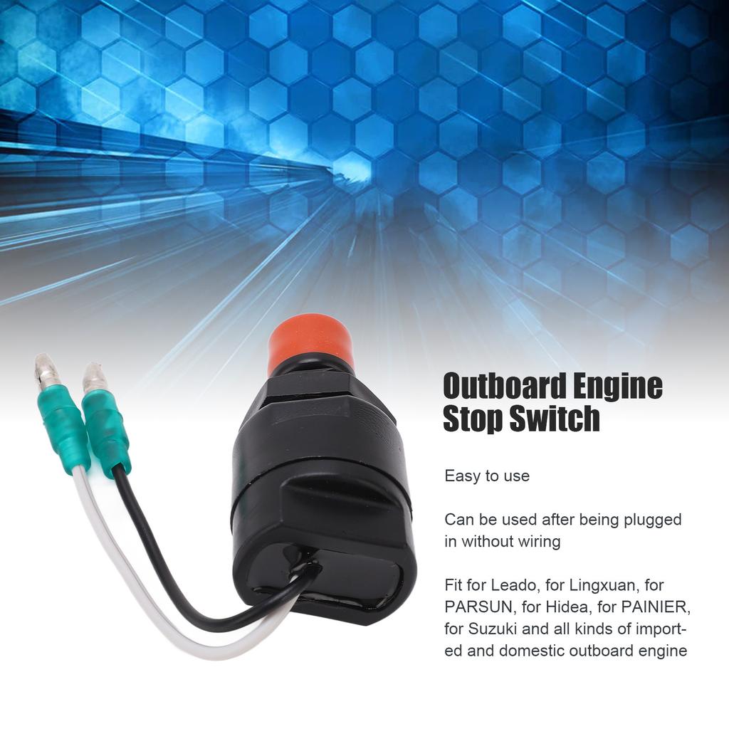 Outboard Motor Flameout Switch ABS Compact 8.5cm Engine Kill Stop Switch for PARSUN