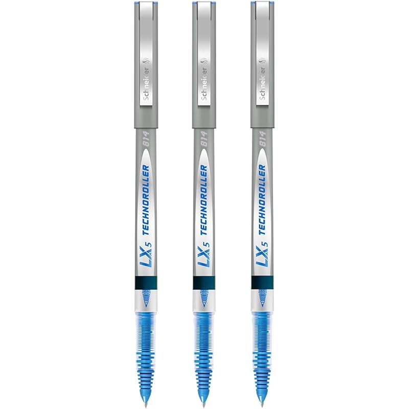 

Luxor Schneider Lx 814 Technoroller|Roller Ball Pen|Pack Of 3-Blue|Cone Tip|0.5Mm|100% German Technology|Consistent Ink синий