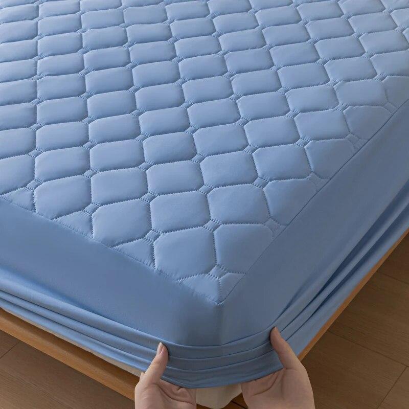 

100% водонепроницаемый чехол на кровать, эластичный дышащий наматрасник для дома, спальни, отеля, водонепроницаемый наматрасник 140/160/200x200 2xPillowcase NOSHEET