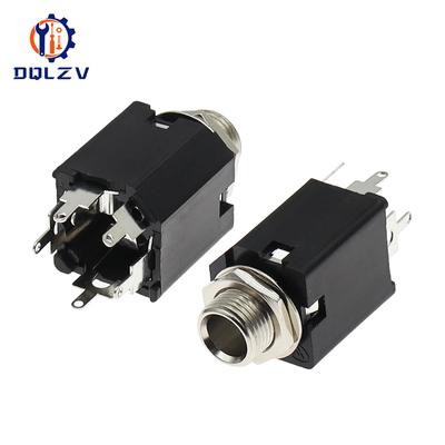 Audio Jack Guitar PJ-612 6.35mm 5Pin Metal Dual-way 5P Video Plug Socket