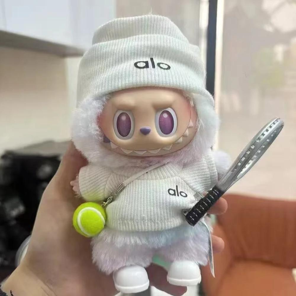 15/17cm panenka Oblečení volnočasový sportovní set pro Labubu oblečení raketa tenisové oblečení Outfit náhradní dekorace hračky doplňky