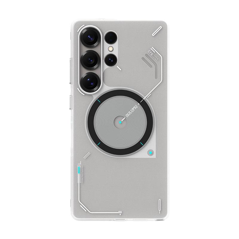 Светящийся полупрозрачный чехол для телефона AULUMU MagSafe для Samsung S25 Ultra Samsung S25Ultra [Half Transparent White]