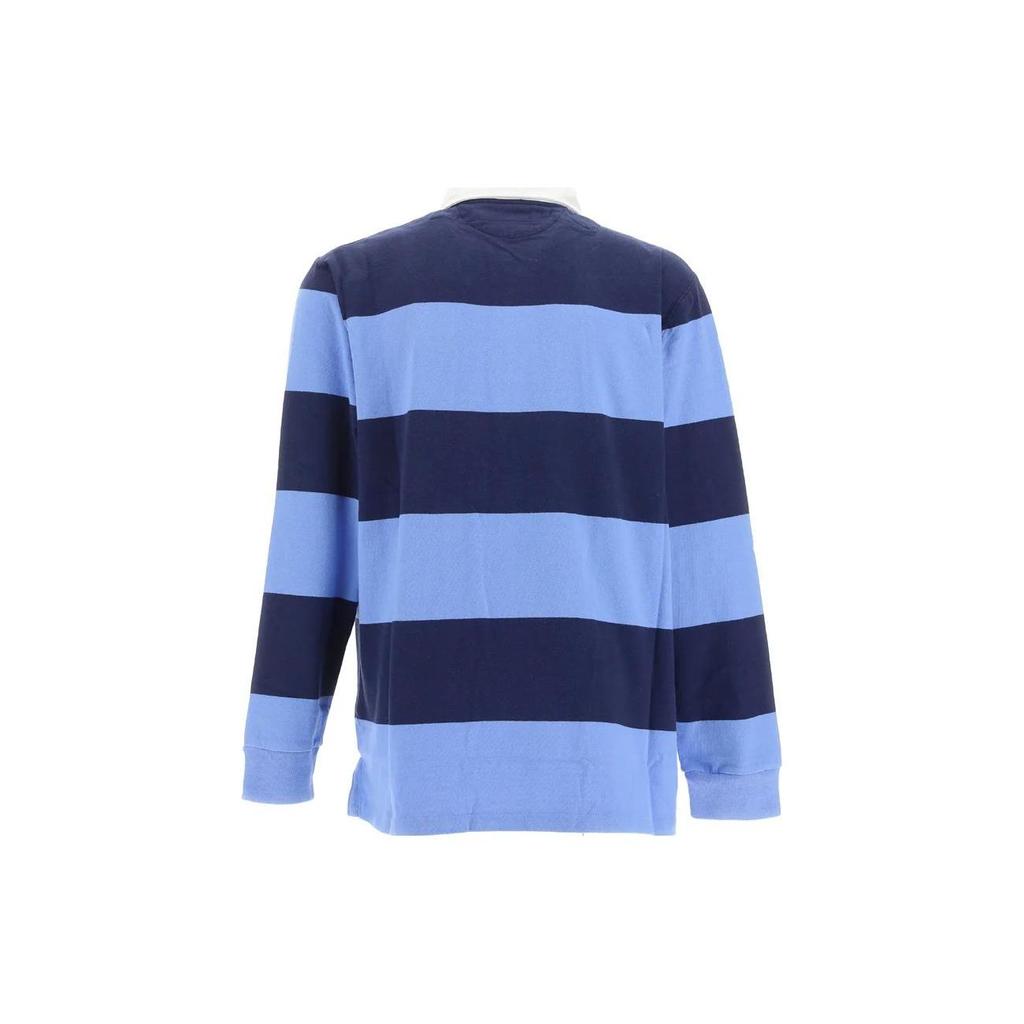 Polo Ralph Lauren Striped Polo Collar Long Sleeve T-Shirt Men Tops Blue 710918006000-001