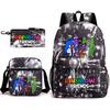 Rainbow Friends Surrounding Backpack Elementary School Student Starry Sky School Bag Three-piece Set