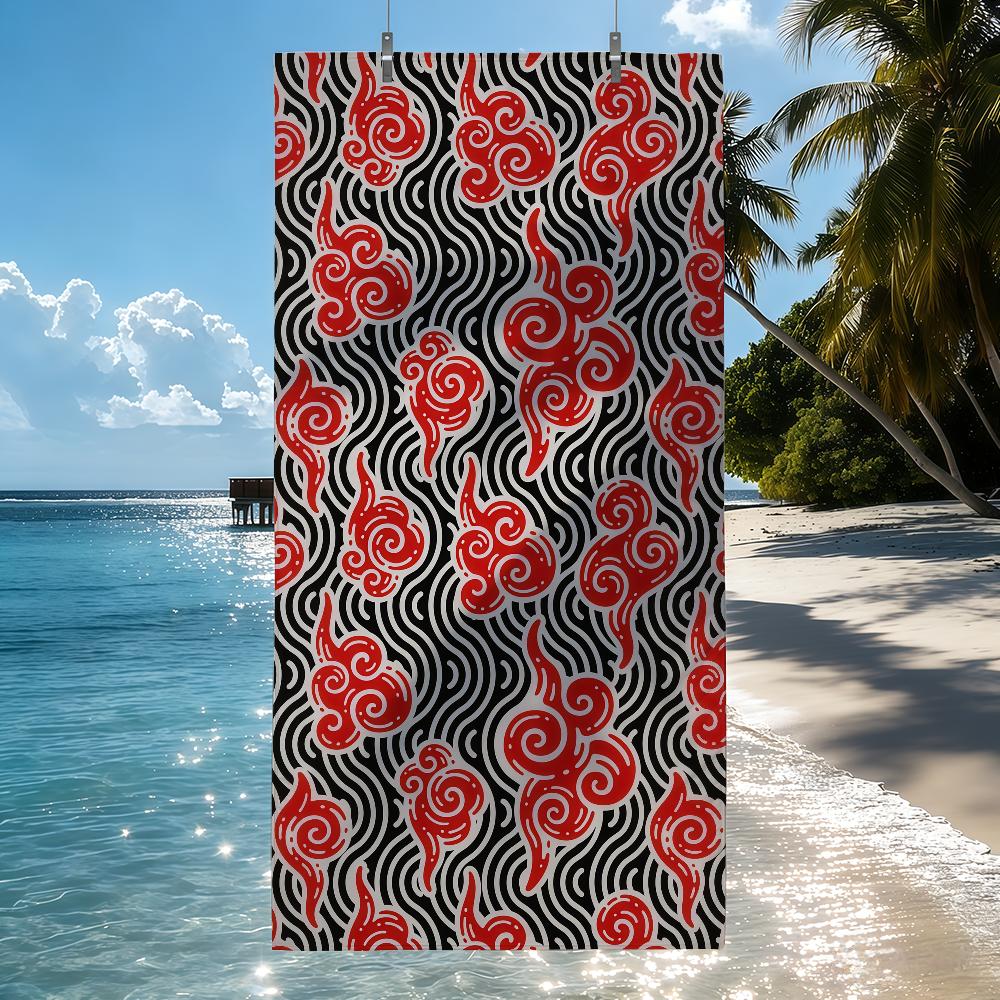 Clouds Towel Beach Shower Bath Travel Lightweight Skin Friendly for Pool Camping Cruise Summer