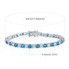 A 4mm Round Zircon Figure-eight Buckle Tennis Copper Bracelet, Popular, Fashionable New Model
