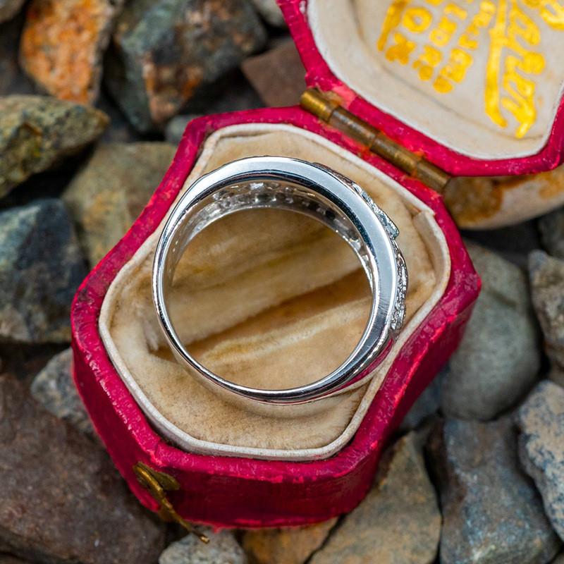 Sterling  Wedding Rings for Women Hollow Floral Pattern Luxury CZ Female Rings Party Gift New Trendy Jewelry