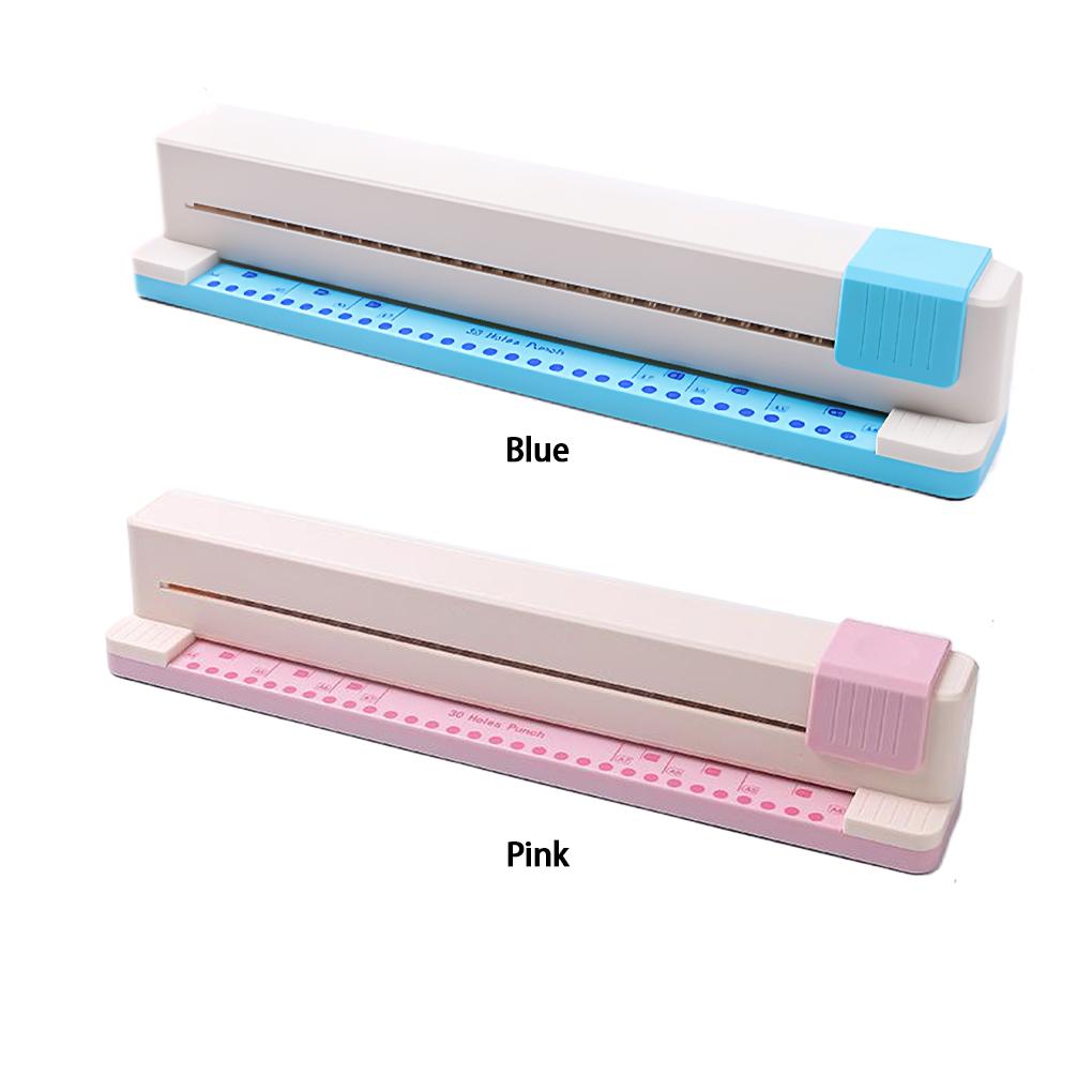 Punching Machine 30 Hole Document Collar Punching Machine Manual DIY A4 Punching Machine Hand Push Office Supplies