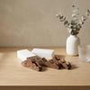 Solid Black Walnut Business Card Holder - Men's Desk Stand & Wooden Gift Box Storage