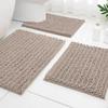 Chenier Solid Color Long Hair Bedside Mat Bedroom Carpet Bathroom Absorbent Floor Mat Bathroom Non-Slip Foot Mat Toilet Door Mat