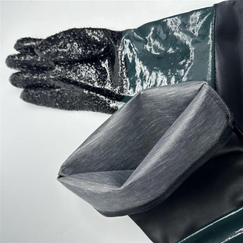 Feb.Blast Rubber Gloves For Sandblasting Sandblaster Sand Blast Cabinet Sandblasting Gloves Sandblaster Replacement Parts 23.6 I