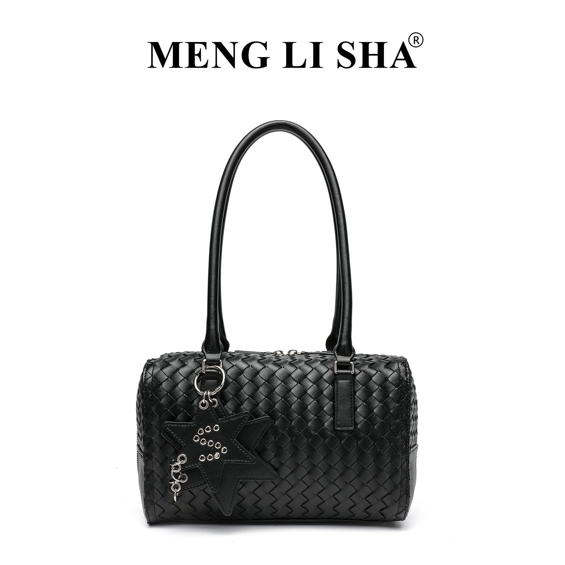 

New Niche Design Handmade Woven Bag for Commuting, One Shoulder Hand-held Briefcase, Fashionable and Simple Underarm Women s Bag чорний