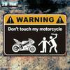 Vintage Metal Sign Do Not Touch My Motorcycle Garage Bar Decor 20x30cm