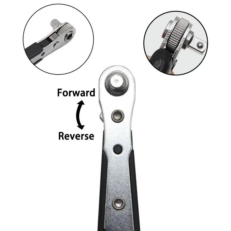 Mini Ratchet Wrench, Hexagonal Double-sided Elbow Wrench, Multifunctional Wrench