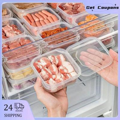 1/5/10 stücke Kühlschrank Lagerung Box Lebensmittel Gemüse Obst Lagerung Box Kühlschrank Organizer Unter Verpackt Fleisch Zwiebel Ingwer Klar schärfer