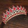 Wedding Crystal Bridal Tiara Crown Queen Bride Diadem Hair Ornaments Head Jewelry Accessories for Women Pageant Headpiece