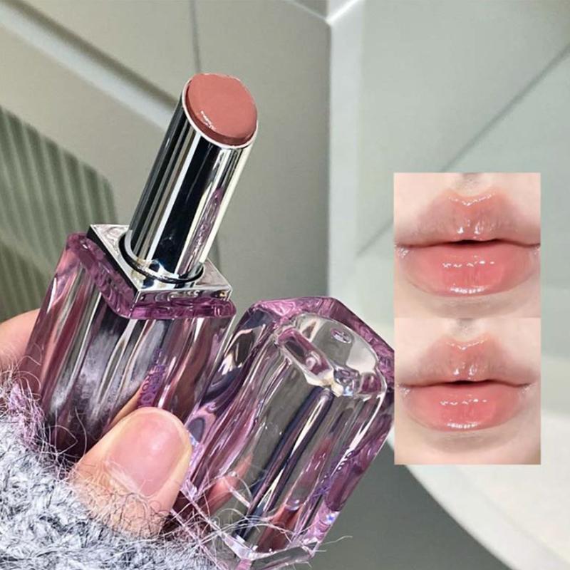 Herorange Mirror Water Light Solid Lip Gloss Low Saturation Mirror Nude Jelly Lipstick Moisturizing Lip Tint Nature Lips Makeup