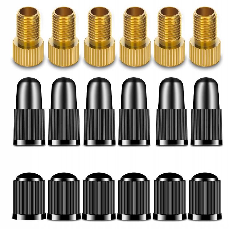 Bike Valve Core Set & Wrench Converter for Mountain and Road Repairs
