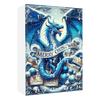 Christmas Countdown Calendar 24 Acrylic Dragon Pendant Set Xmas Gift Box Indoor/Outdoor Hanging Decoration