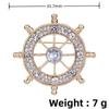 European & American Rhinestone Retro Gypsophila Eight-Pointed Star Brooch for Sweaters & Scarves
