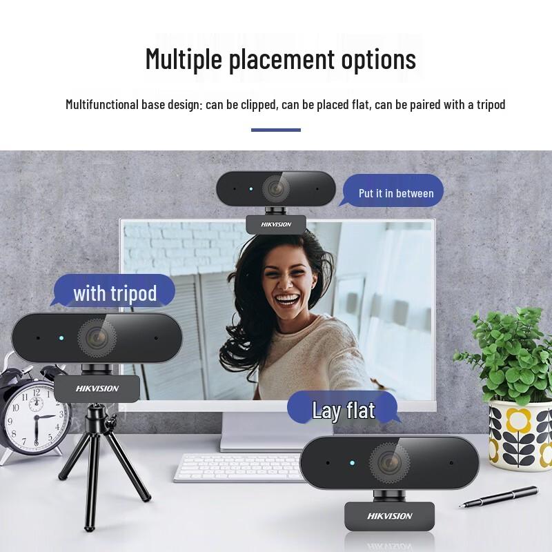 HIKVISION E12 2MP Full HD USB Webcam with Built-in Microphone