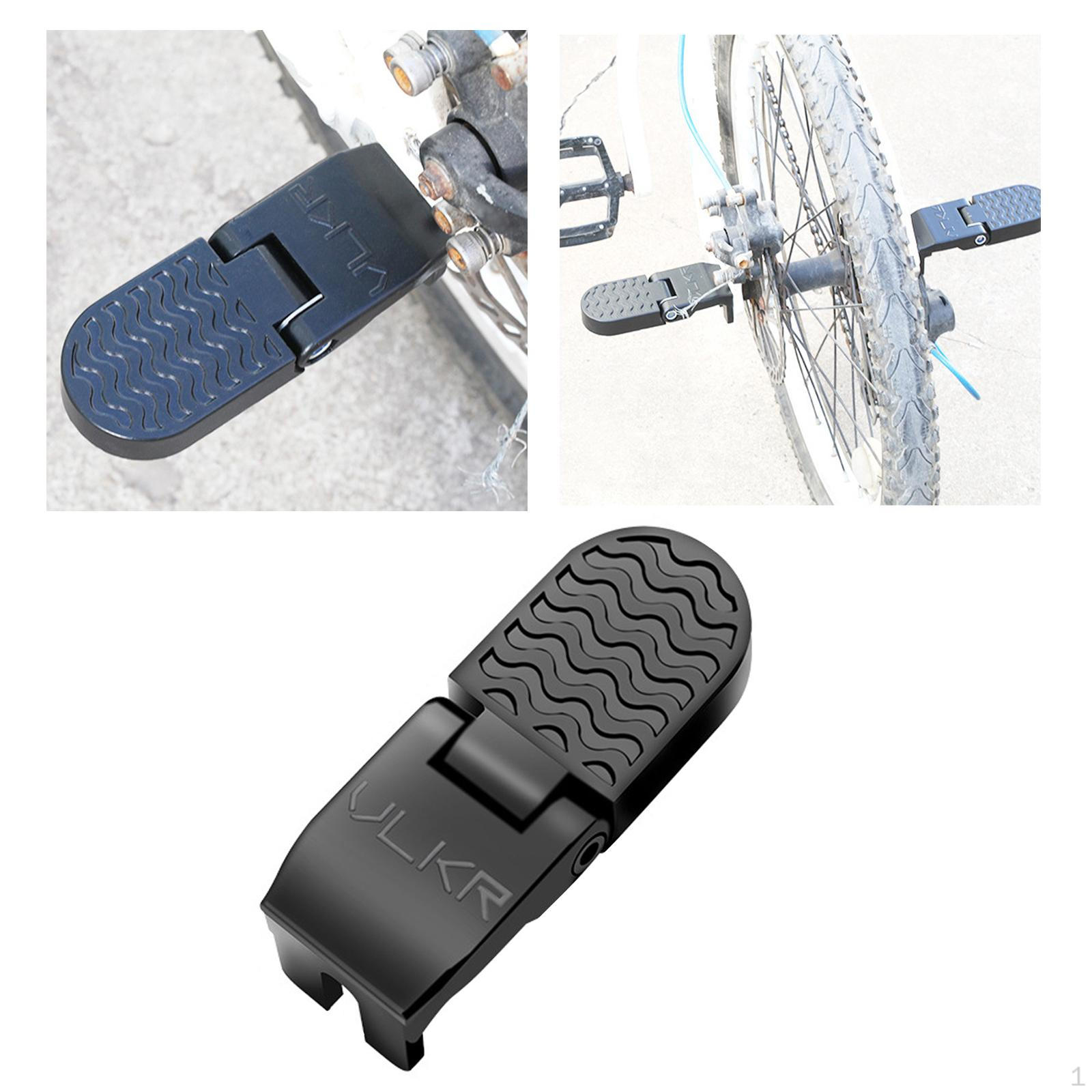 2 Pieces Bike Foot Rest Aluminum Alloy Non Slip Folding Pedals Footrests Replacement Lightweight 15mm