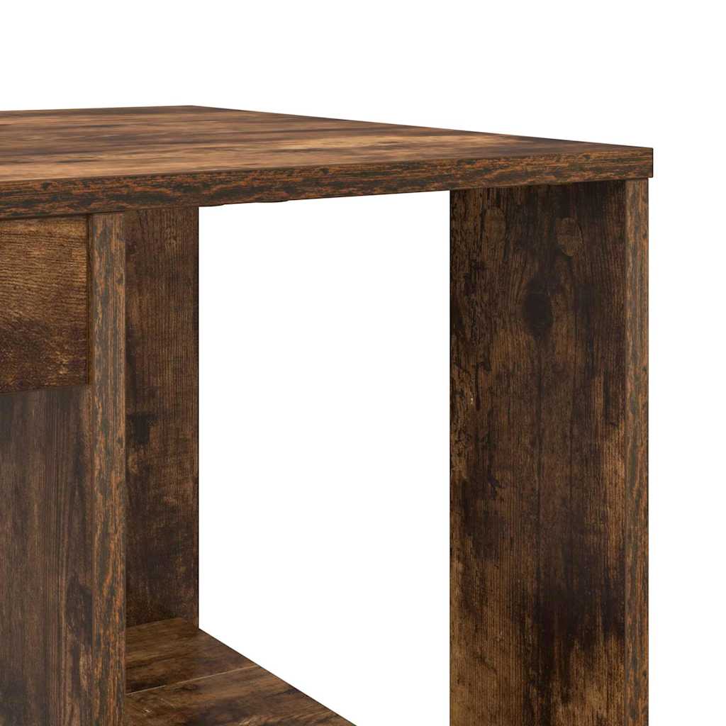 Desk Smoked Oak 130 x 50.5 x 75 cm Engineered Wood