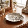 Delicate Seashell Wooden Storage Tray Retro Storage Holder Leaf Storage Plate  Tableware Display
