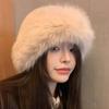 Mongolian Wide Brim Bucket Hat Winter Fisherman Hat Thicken Plush Fisherman Hat for Adult Teens Keep Warm Commute Hat