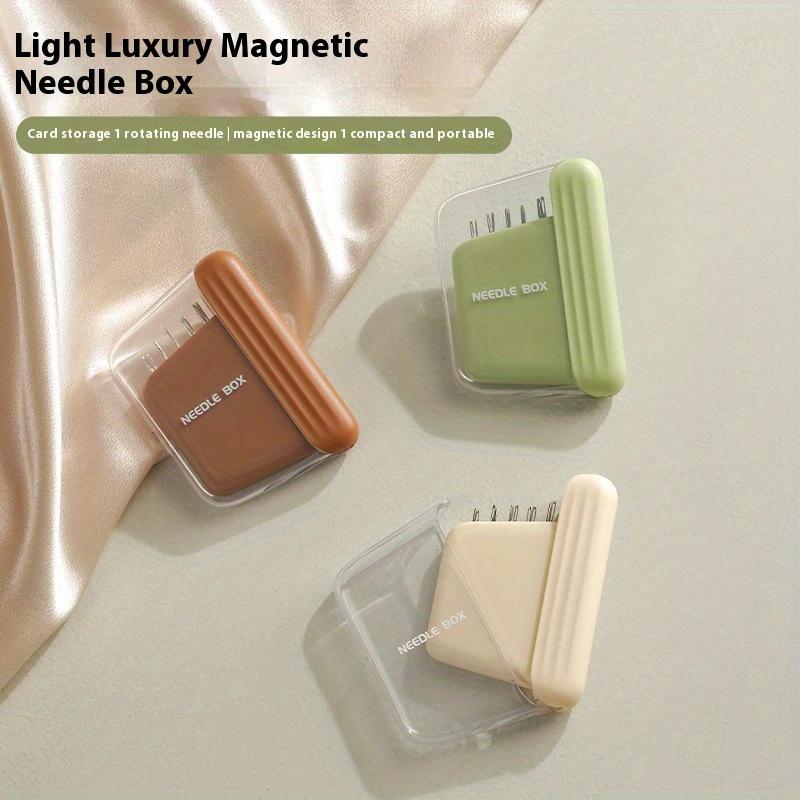 4pcs New Fashion Magnetic Sewing Box with 10 Needles, Household High-end Quality Repair Tools, Needle and Thread Storage Box Set.