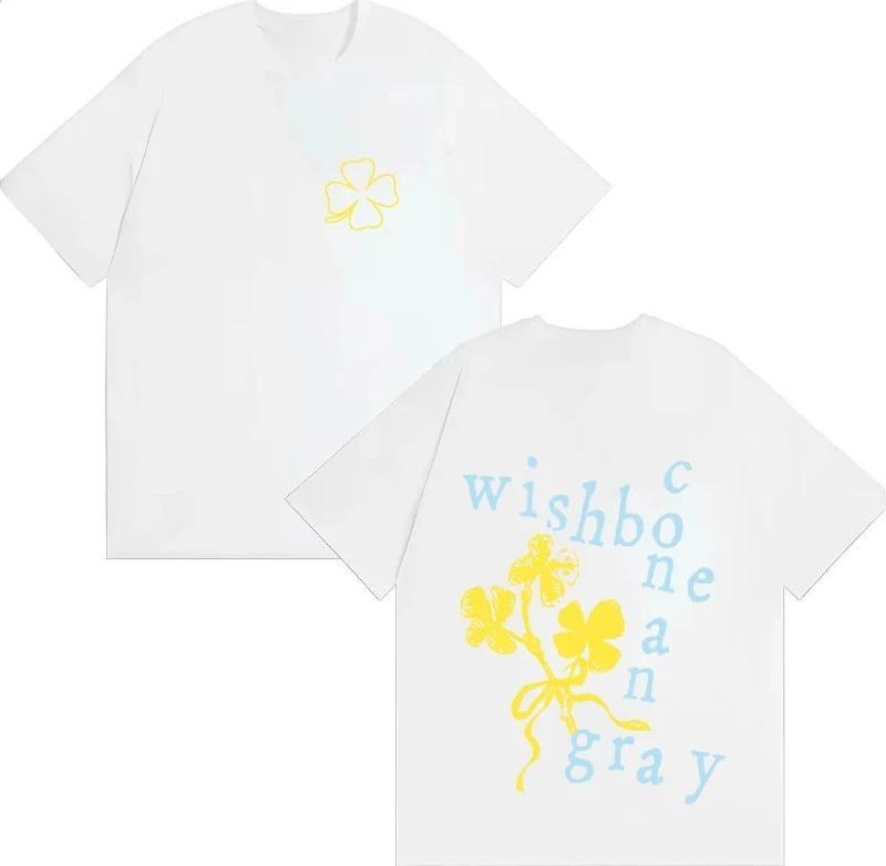 2026 Hot Singer Conan Gray Wishbone Tshrit Harajuku Tshrits Double Sided Print High Quality Aesthetic Streetwear Unisexs Women Tops