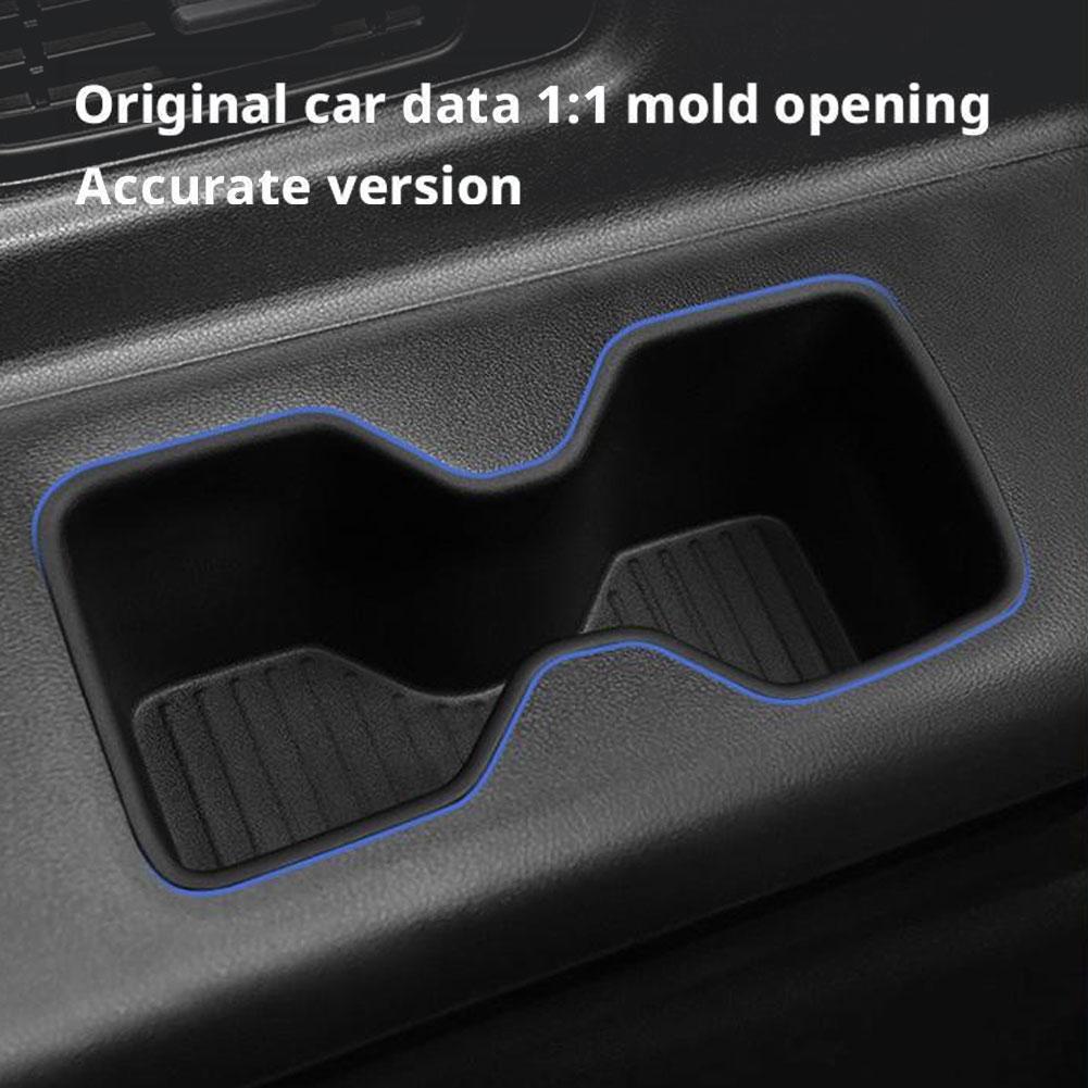 for Hyundai Santa Fe 6/7 Seats 2025 2025 Third Row Door Side Cup Holder Insert Cup Box Shock-Absorbing Storage Tray TPE Tidying