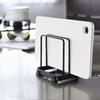 Black/White Layered Cutting Board Rack Stainless Steels Sink Organizer  for Kitchen
