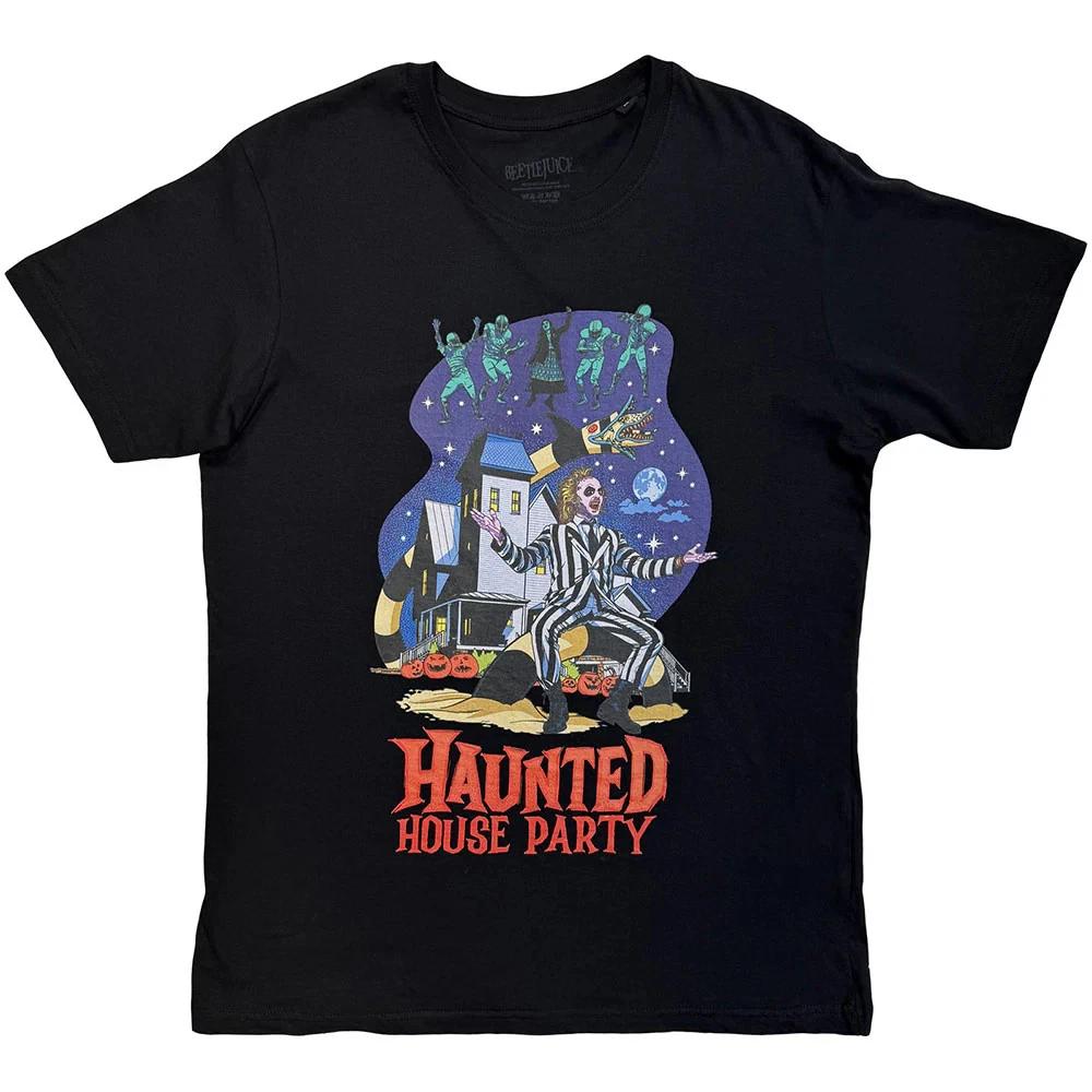 Beetlejuice T-Shirt: Haunted House Party (Black) OFFICIAL NEW XL
