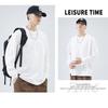 Heavyweight Pure Cotton Men Long Sleeve Crew Neck Loose Casual T Shirt