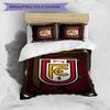 Set Lenzuola 3 Pezzi Stampato Union Berlin FC Traspirante Copripiumino con Federe Biancheria da Letto Decorativa per Camera da Letto Casa