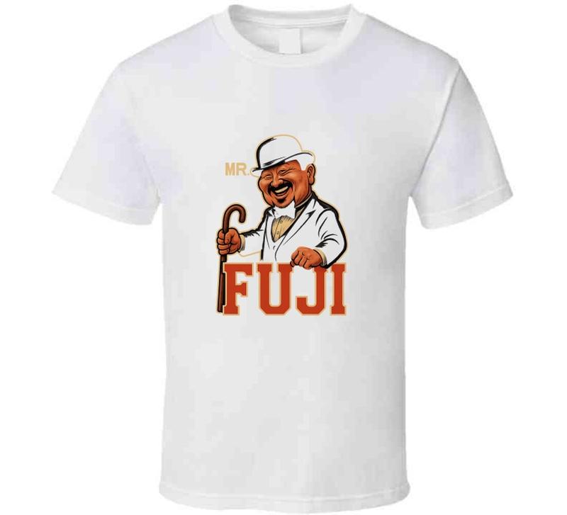 Mr Fuji Retro Wrestling Legend Caricature Unisex T-Shirt XL