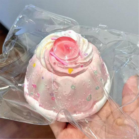 Simulated Cream Pudding Squeeze Toy Fake Dessert Stress Relief Toy Office Desk Stretchy Realistic Food Fidget Toy Party Favors