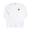 Comme Des Gar Ons Play Red Heart Wappen Long Sleeve Tee Ax T118 051