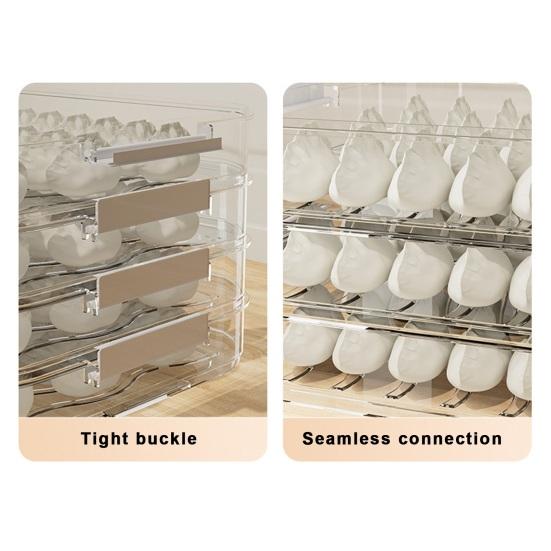 Cutie de găluște Recipient de depozitare cu mâner, de calitate alimentară, fără BPA, antiaderent, stivuibil, pentru gustări, cu capac.