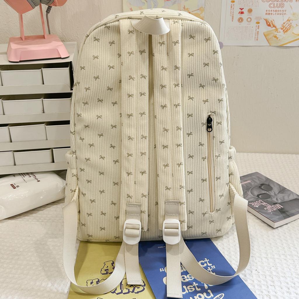 Schoolbag spring new Korean ins sweet wind bow girl heart travel backpack high value middle school backpack