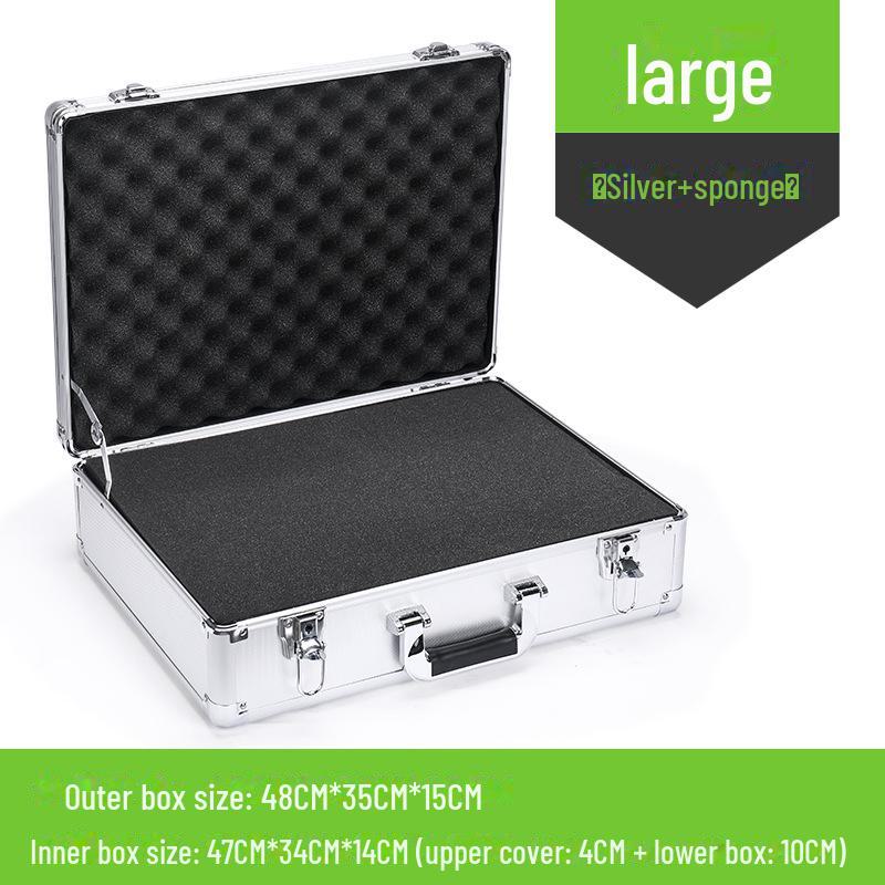 Portable Aluminum Alloy Toolbox for Electricians and Equipment Storage